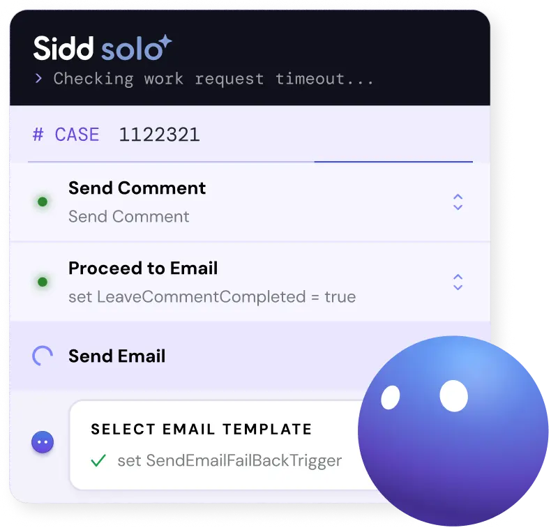 Sidd Solo’s step-by-step log for one case